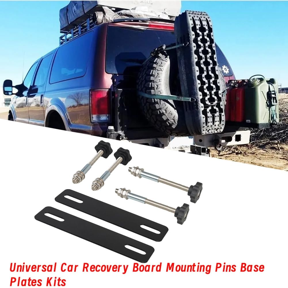 DEVCOVE Universal Car Recovery Board Mounting Pin Base Plate Kit Easy Installation Escape Board Mount Safety Traction Board