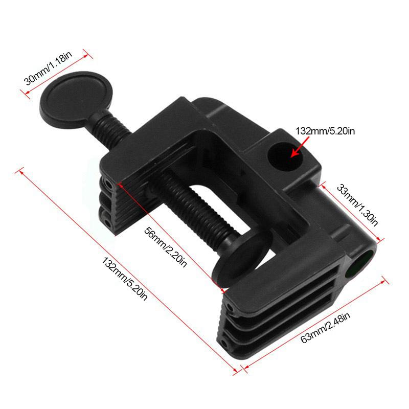 Cantilever Bracket Clamp Non-Slip Broadcast Mic Stand Clamp C Shape Table Mount Clamp for Microphone Desk Lamp Ringlight