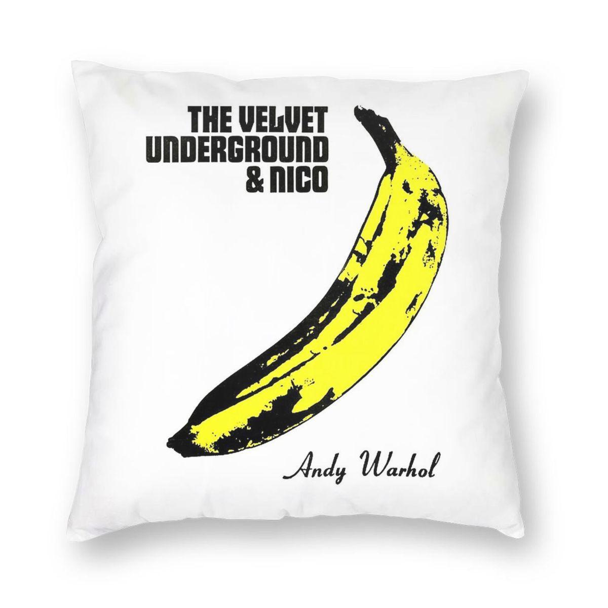The Velvet Underground  Nico Andy Warhol Square Pillowcase Polyester Linen Velvet Creative Zip Pillow Case Room Cushion Case 30x30cm