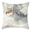 Funda De Almohada Con Estampado Navideño De Alce, Decoracin Del Hogar En El Bosque De Nieve, Dormitorio, Sala De Estar, Sof