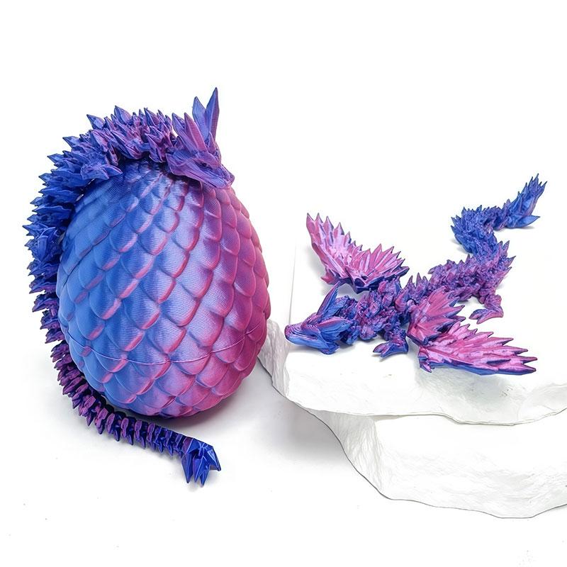 Pack of 9 3D Printed Dinosaur Model Toy Flexible Jointed Dragon Sculpture, Craft, Office Desk Ornament, Birthday Surprise Gifts