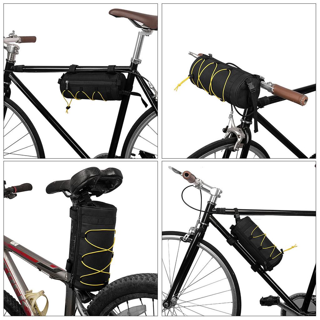Waterproof Bicycle Front Beam Bag Road Bike Mountain Bike Tube Bag Multifunctional Portable Cycling Storage Bag