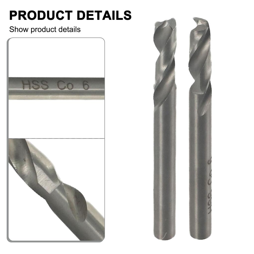 Drill Bit Spot Weld Drill Wide Range Of Uses 2pcs Cutter Drill BitSpot Drill Cutter HSSCo High Hardness Premium