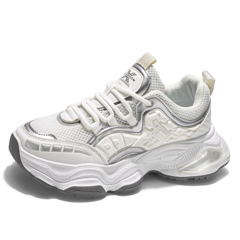 

2024 Новые мужские летние дышащие сетчатые спортивные туфли Толстая подошва Увеличение пятки Повседневные Модные Для молодежи Кроссовки Обувь для ходьбы 40 белый