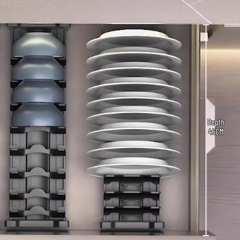 Складная алюминиевая подставка для мисок и тарелок в скандинавском стиле