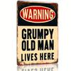Vintage Metal Poster Elderly Warning Sign Wall Decor for Home Bar Cafe