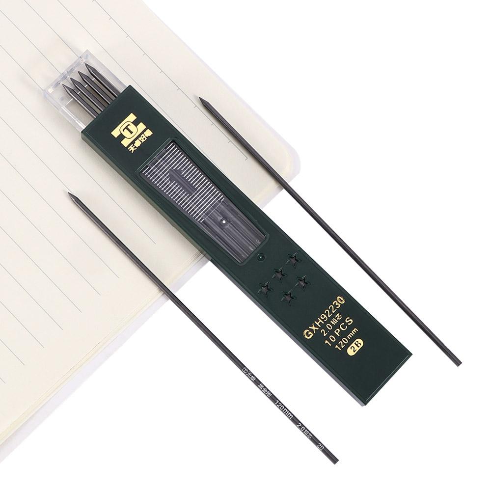 

Long Compasses Automatic Black 10 Pcs/box Writing for School Supplies Mechanical Pencil Refill Student Stationery HB/2B Lead