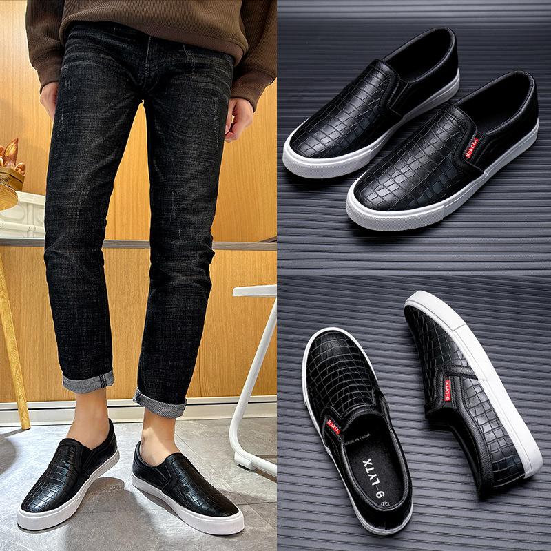 

Модные мужские белые слипоны для скейтбординга, эластичные, в рабочем стиле, повседневные кроссовки без шнурков, студенческие/уличные, нескользящая удобная обувь, массивная подошва 39