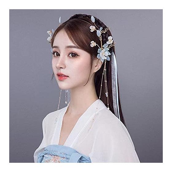 Hair Accessory Set for Hanfu, Wedding, Bridal, Ancient Chinese Style - Blue