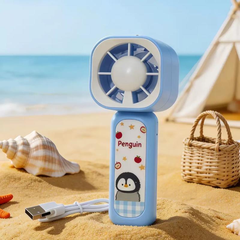 Mini Cute Handheld Fan Usb Rechargeable Portable Three Speed Fan Quiet High-Speed Air Cooling Fan For Travel Outdoor Activities