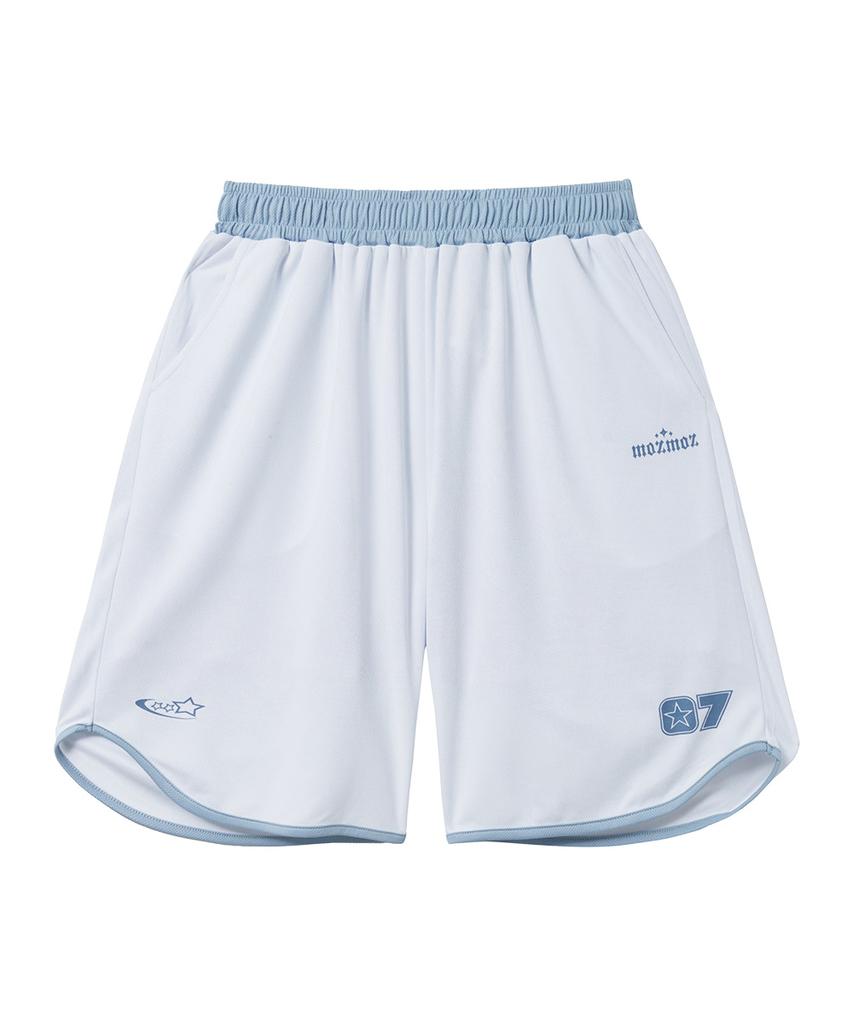 MOZMOZ Pastel Air Mesh Jersey Shorts Blue