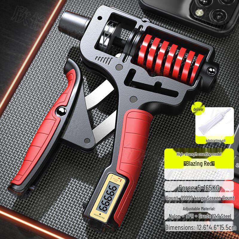 Adjustable Hydraulic Hand Grip Exerciser with Counter