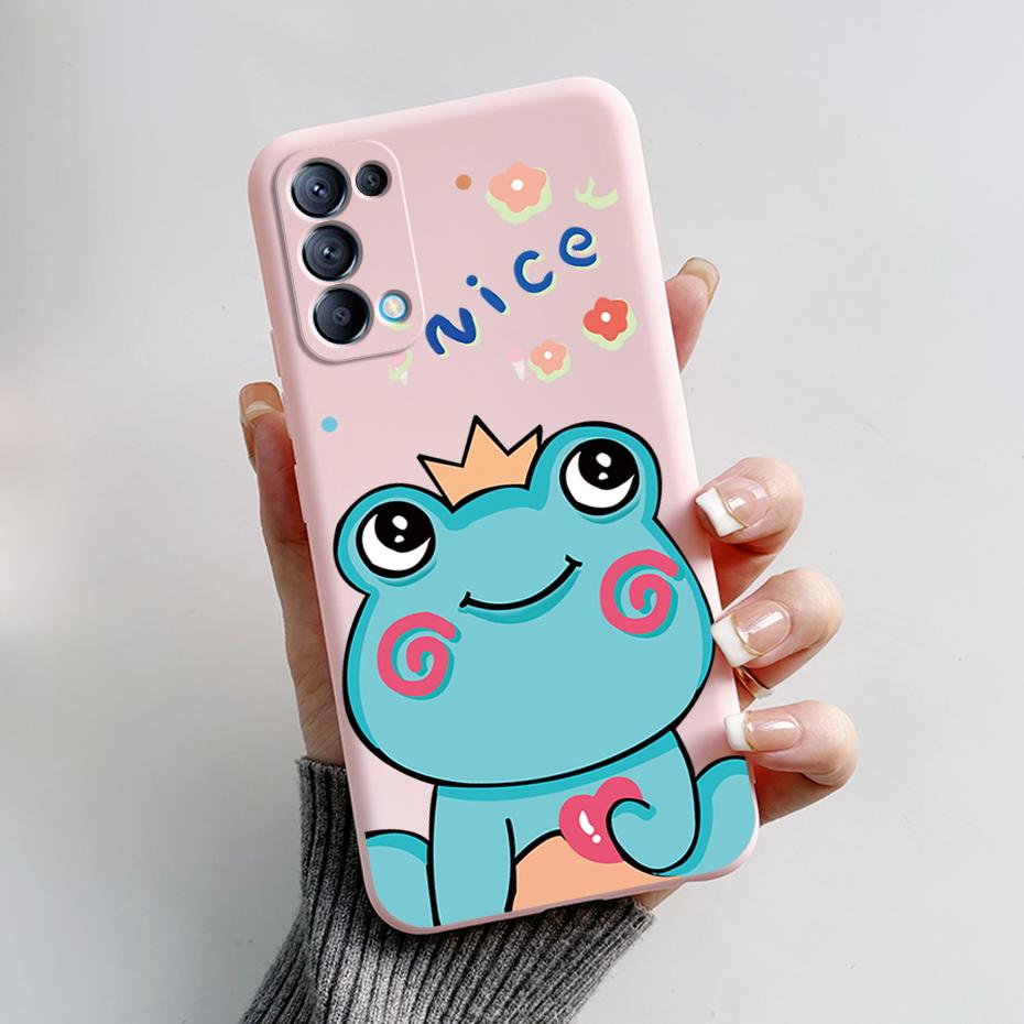 For OPPO Find X3 Lite Case For Find X3 Neo Cover Silicone Soft Cartoon Frog Phone Cases For OPPO Find X3Neo X3Lite Copue Fundas