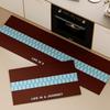 Kitchen Floor Mat Non-slip Carpet Oil-proof Waterproof PVC Leather Washable Kitchen Rug Fashion Minimalism Foot Mats