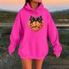 Women's Long-sleeved  Oversized Dropped Shoulder Sleeves Women's Hooded Halloween Print Plush Sweatshirt