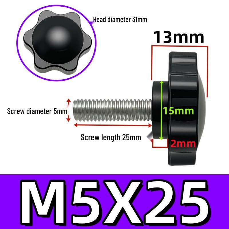 Adjustable Plum Blossom Plastic Head Star Handle Screw Bolt