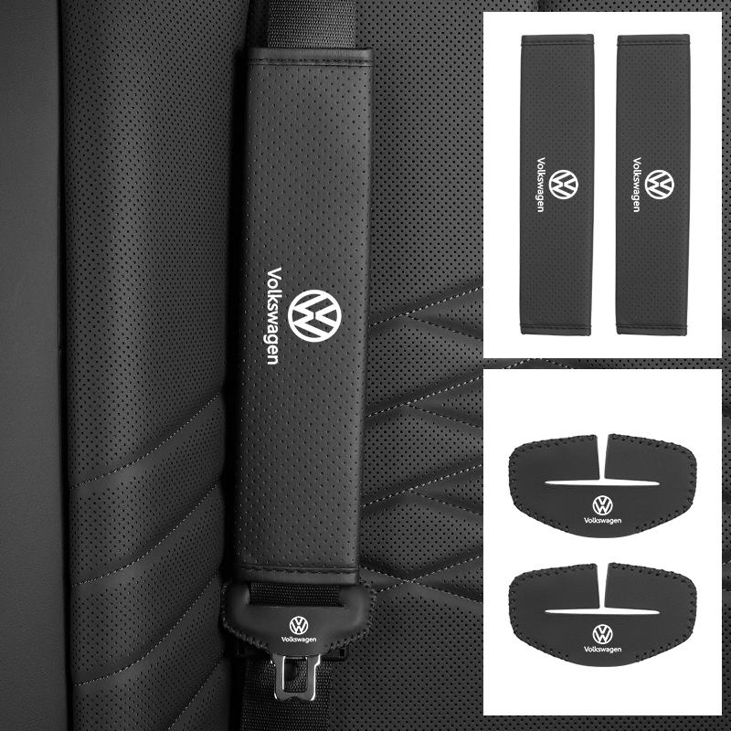 Car Seat Shoulder Pad Seat Belt Buckle Protector Cover Accessories For VW Tiguan CC Jetta Polo Golf Passat Scirocco T-ROC Tou QQ6