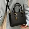 Gold Bubble Initial Keychain Letter Bag Charm for Women DIY Alphabet Purses Handbag Pendant School Backpack Gift Key Accessories