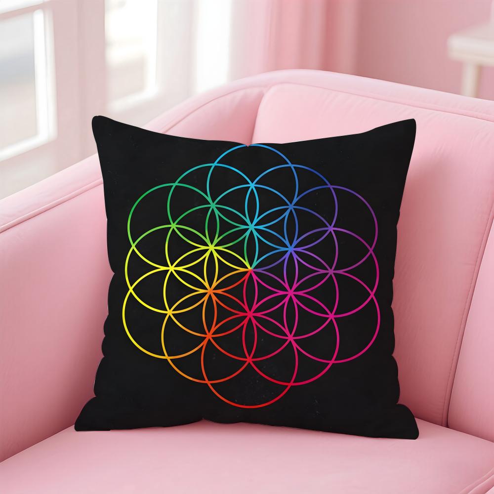 Sustainable Fashion Band CColdplay star Cushion Cover Linen Pillowcase Cover Soft Decor for Sofa Home Room