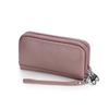 Women Genuine Leather Long Wristlet Clutch Purse 2 Layer Zipper Easy To Clean Phone Cash Bag for Mom Daily Use