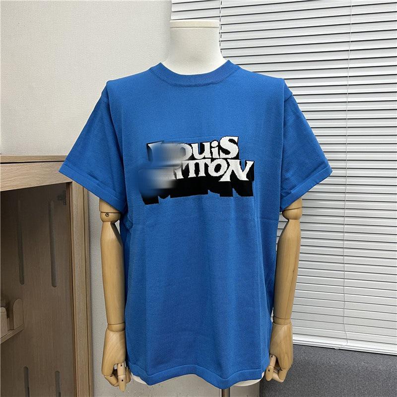 Edition 2025 Spring/Summer Trendy Jacquard Brand Logo Knit Unisex Short Sleeve