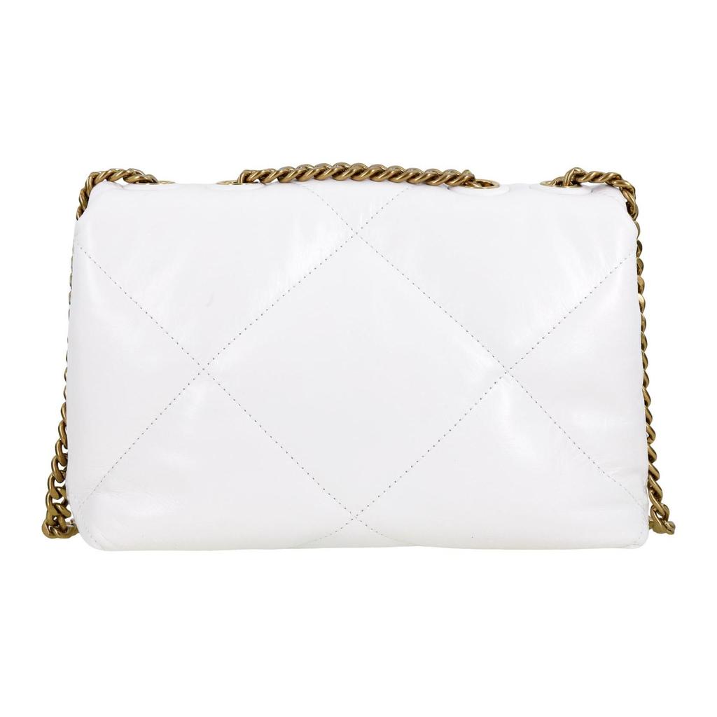 Tory Burch Kira Chain Shoulder Bag Flap Closure Napa Leather Crossbody Women bags White 154706-100