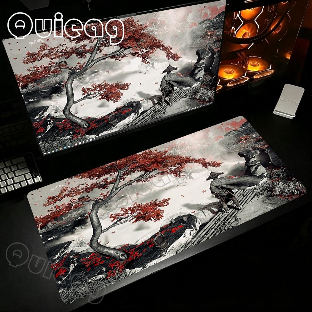 90X40cm Ghost of Tsushima Large Mousepad Gaming Accessories Non-slip Mouse Pad Gamer Mausepad Keyboard Mat Big Tapis De Souris