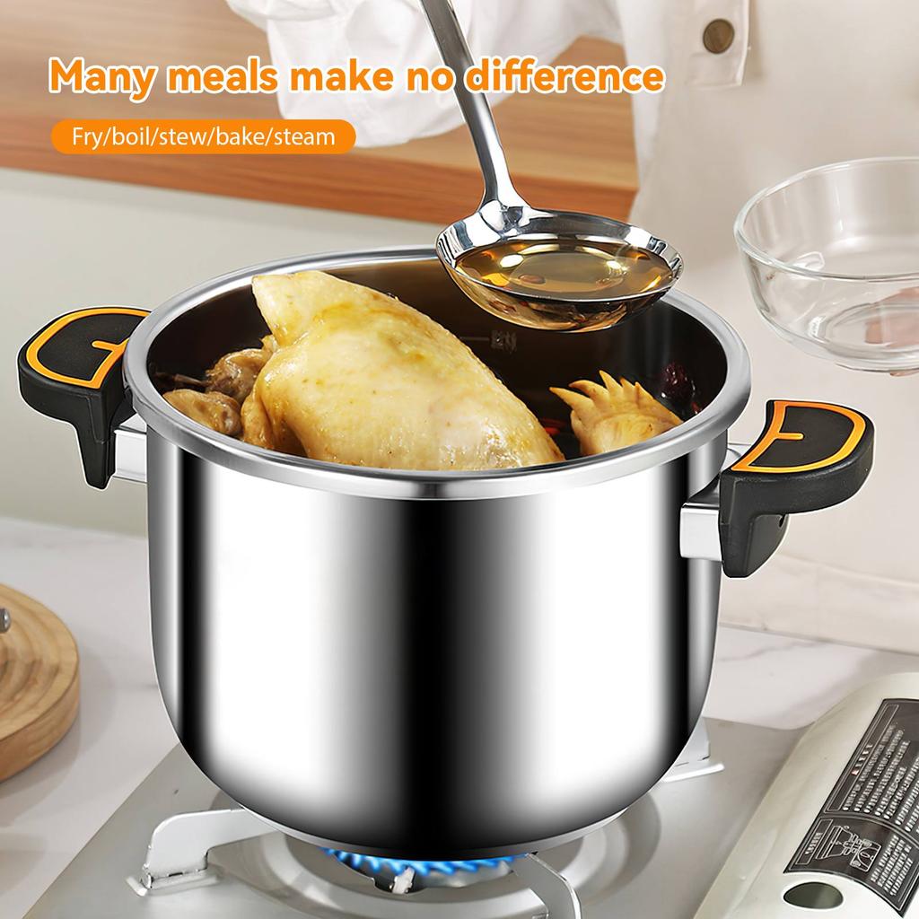 Panela de pressão multifuncional de aço inoxidável 4/6L, fogão a gás, cozinha doméstica, panela de pressão à prova de explosão