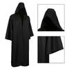 Halloween Cloak Cosplay Costume Adults and Children Sorcerer Long Shirt Hooded Black Robe Costume Wizard Tunic Hooded Robe