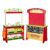 Holzpuppenbühne 2-in-1 Wendbar Spielzeugladen Kinder Spielmarktstand