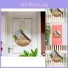 Elegant Springtime Welcome Door Wreath With Decorative Black And White Bow And Beads