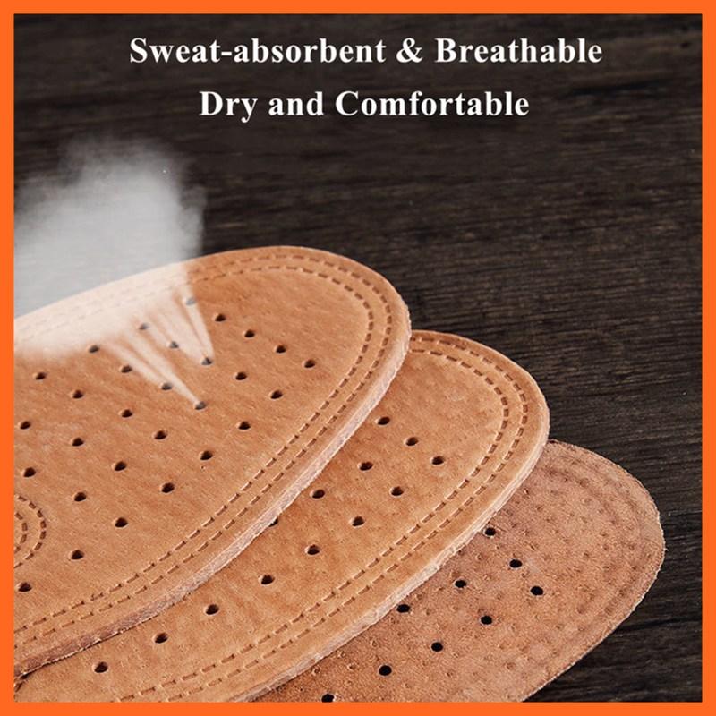 Genuine Leather Insole For Shoes Men Women Comfortable Deodorant Casual Leather Insoles for Feet Quality Cowhide Flats Shoe Sole