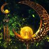 Solar Wind Chime for Outside Metal Waterproof Sun Moon Star Hanging Wind Chime