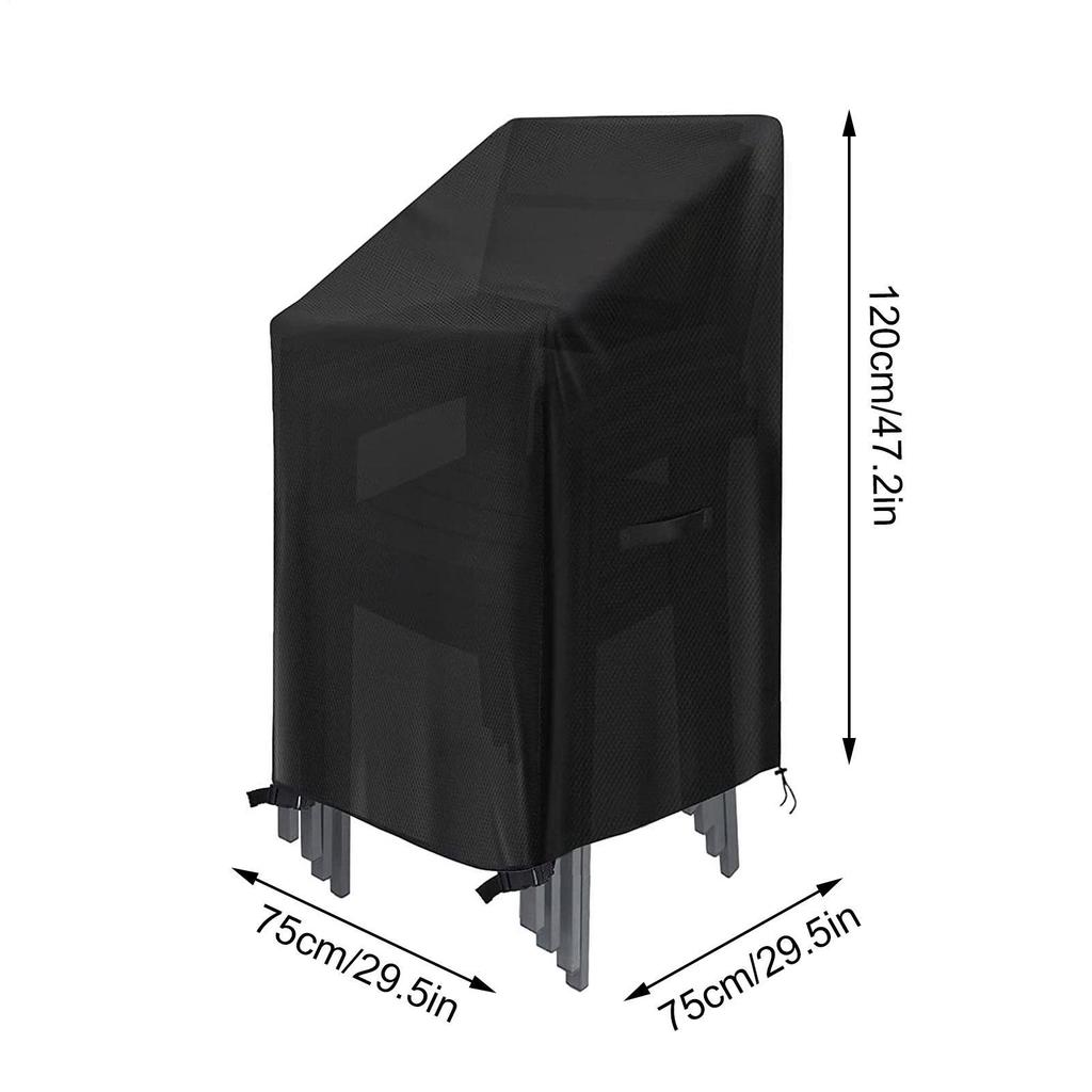 Patio Chair Cover Furniture Covers Outdoor Garden Stackable Patio Furniture Covers Waterproof Oxford Polyester Cover for Outdoor