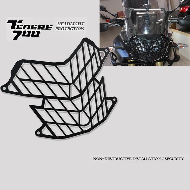 For Yamaha Tenere700 Tenere 700 TENERE 700 2019-2024 2020 Motorcycle Headlight Protector Grille Guard Cover Protection Grill