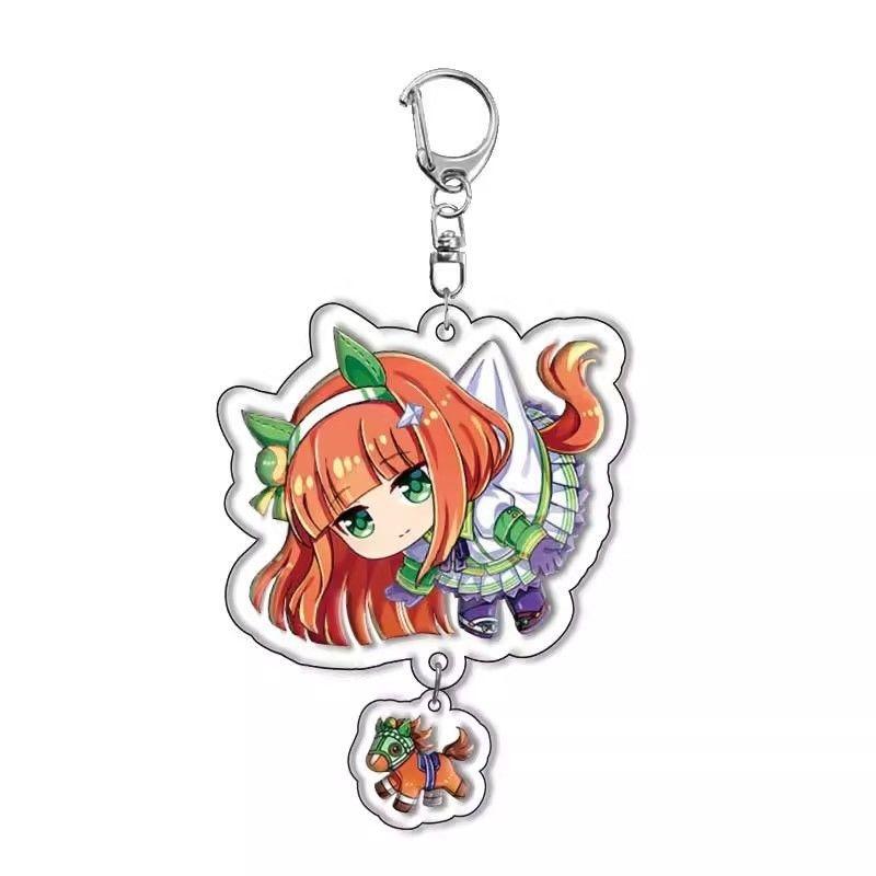 Ccc Anime Pretty Derby Acrylic Key Ring Keychain Cute Backpack Pendant Accessories Special Week Bag Charm Toy for
