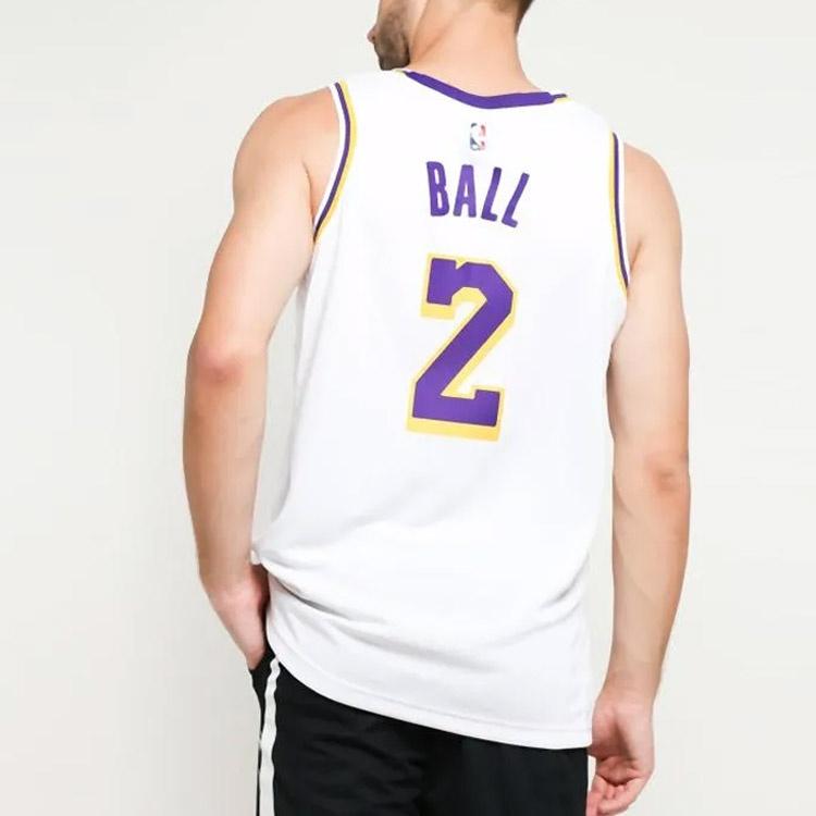 Nike NBA Basketball Jersey/Vest Los Angeles Lakers Lonzo Ball 2 White Men's AA7101-100