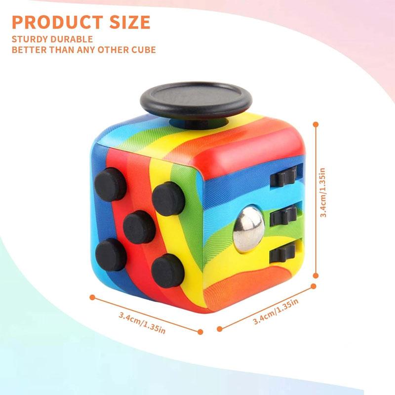 Fidget Cube Antistress Toy 8 Models 3.4Cm 40G Hand Spinner Decompression Tool For Autism Adhd Anxiety Stress Relief Kids Adults