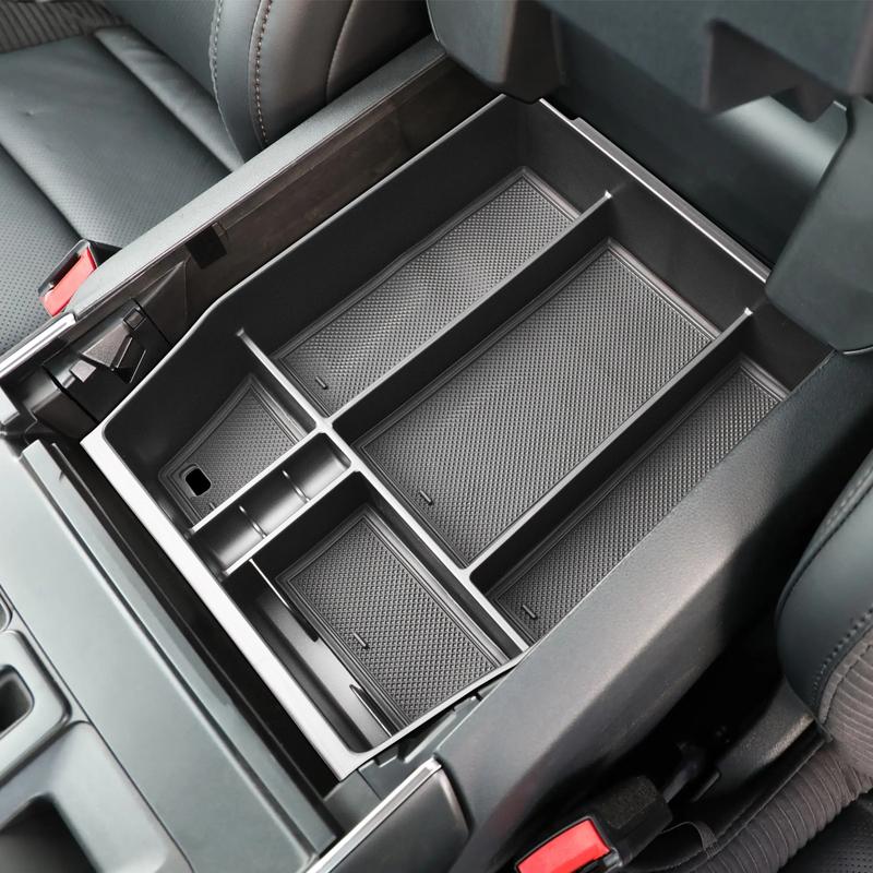 Center Console Organizer for Ford F150    2024 Armrest Car Storage ABS Accessories Storage ert Tray Secondary Box
