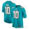 Miami Dolphins NFL Football Jersey 10 Hill 17 Waddle 1 13 White Blue Short Sleeve Cotton V-Neck Sportswear Men Women