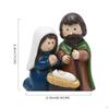 Holy Family Figurine Indoor Decoration Christmas Nativity Set Crib Resin Joseph Jesus Mary