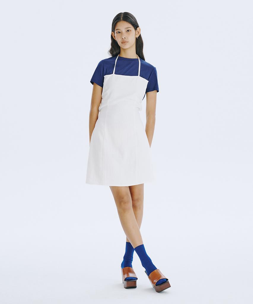 Bundercammer Strap Mini Dress_White