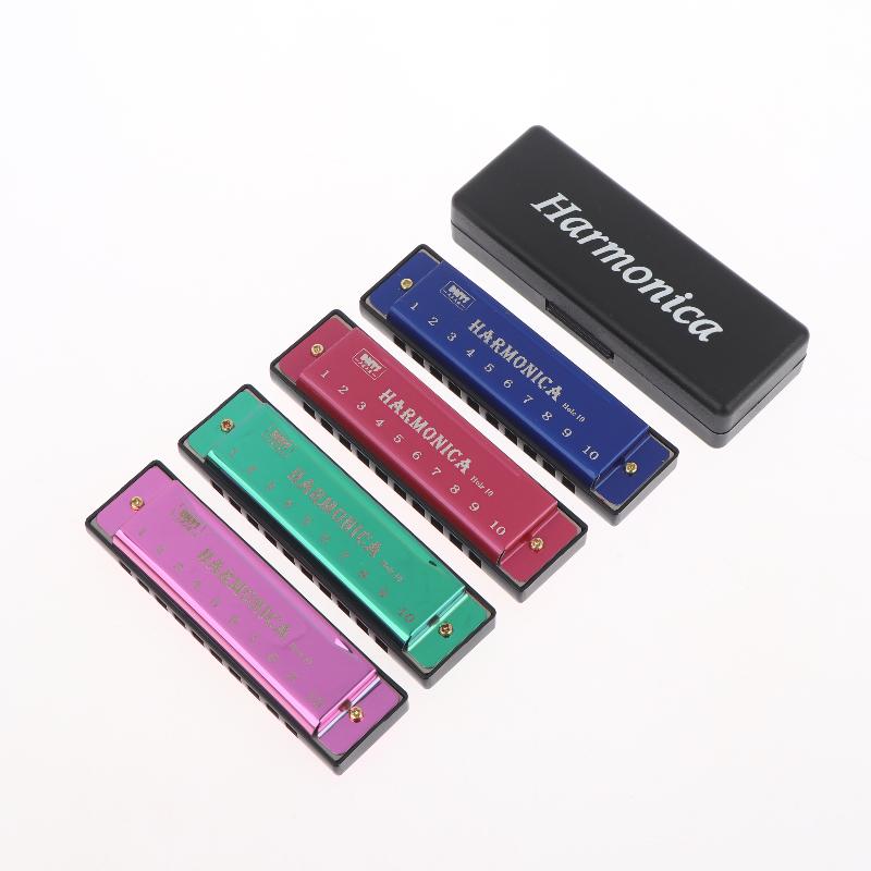 Harmonica Key Of C 10 Hole Diatonic Harmonica C With Case For Beginner Students Kids Gift Blues With Case