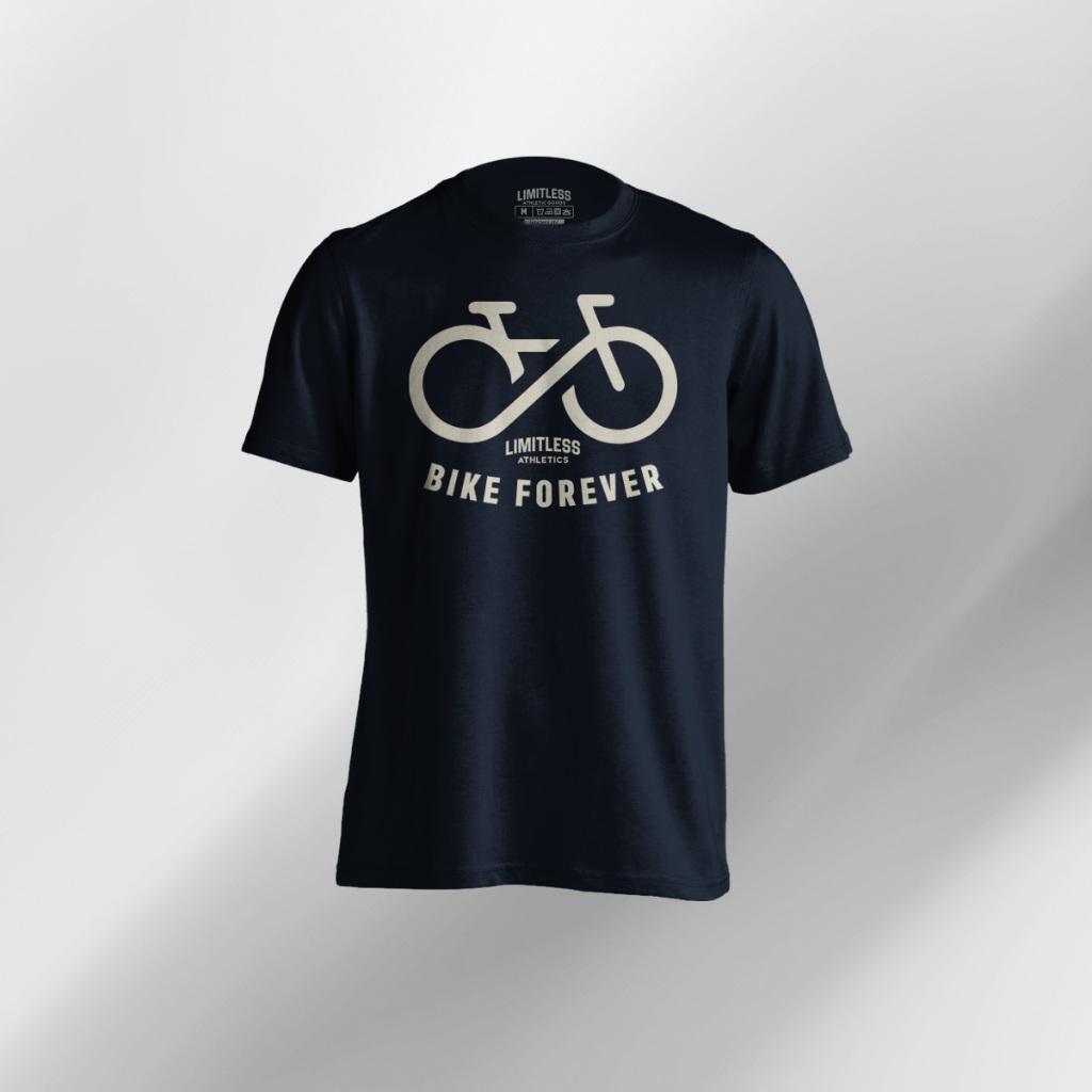 Bike Forever - Drifit Shirt Men's Activewear T-Shirt Cycling Biking MTB RB Mountain Road Gravel Eco Dry Fit