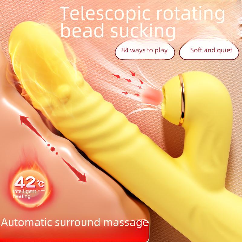 Mi Ji Ai Yue Rotating Bead Stick: Telescopic, Heated Vibrator & Suction Massager for Women, 40/box.