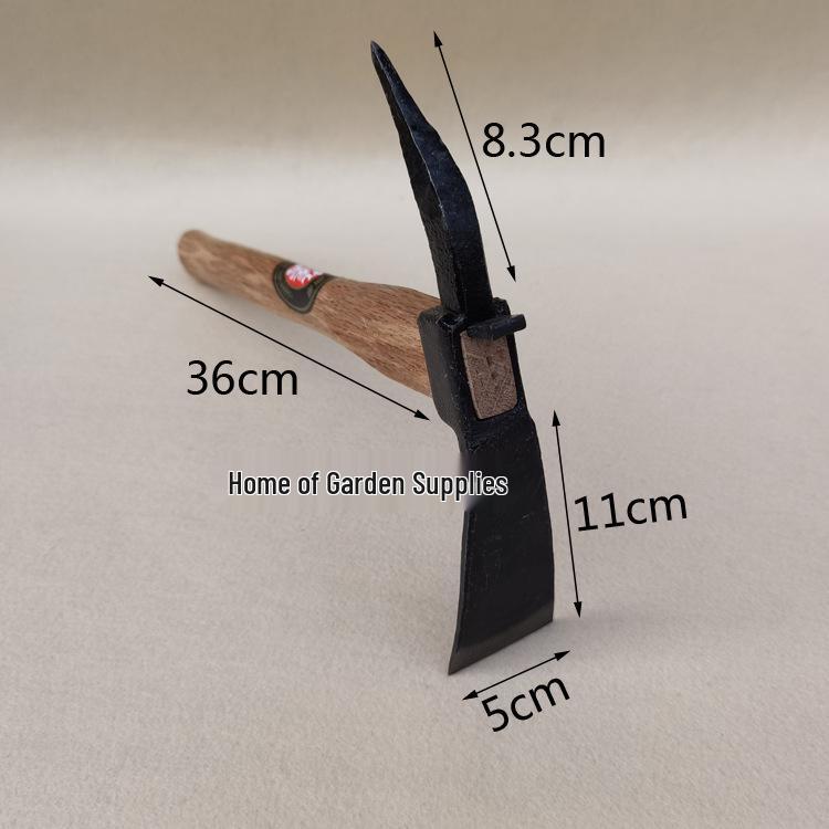 Kujoki No. 7 Forged Small Hoe with Wooden Handle - Durable Gardening Tool for Planting Flowers & Vegetables