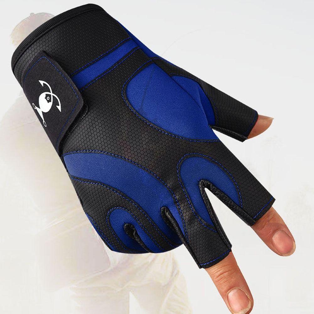 Non-Slip Fishing Gloves Three-Finger Men Gloves Fashion Sports Bicycle Riding Gloves Outdoor