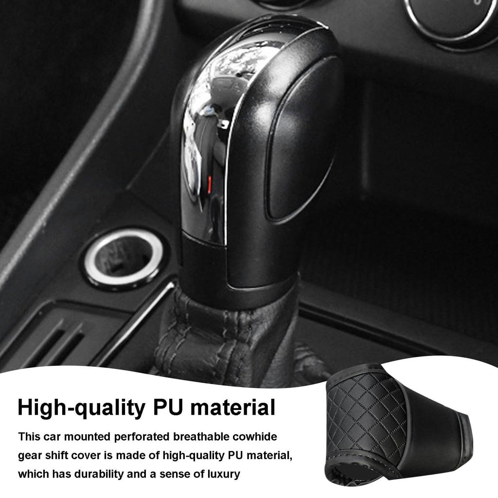 Car Gear Cover, Leather Shift Knob, Gear Lever Leather Gear Shift Knob Cover, Manual