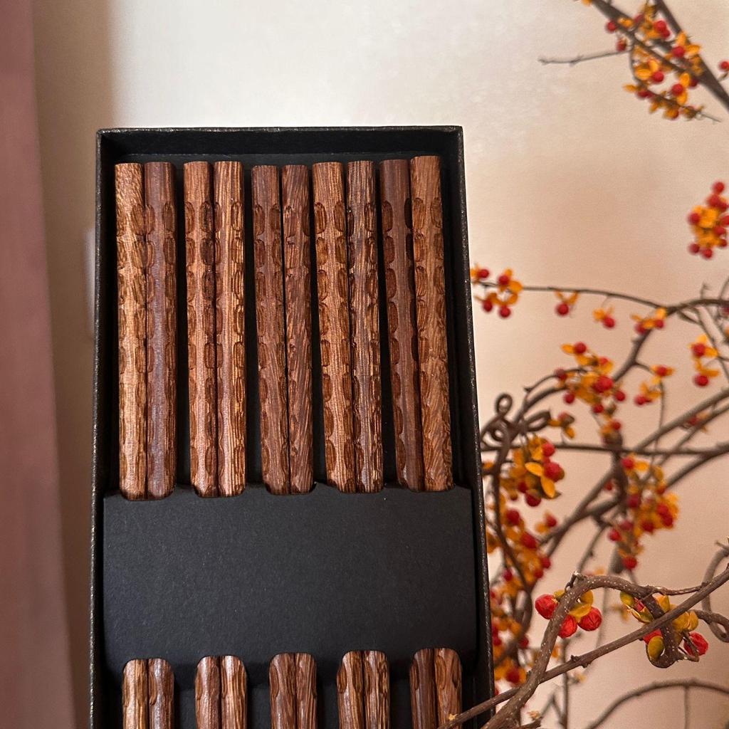 Yuanjin Bambus und Holz Hühnerflügel Rotes Sandelholz Palisander Essstäbchen: Langlebiges Schildpatt-Holz, Hochtemperaturbeständig