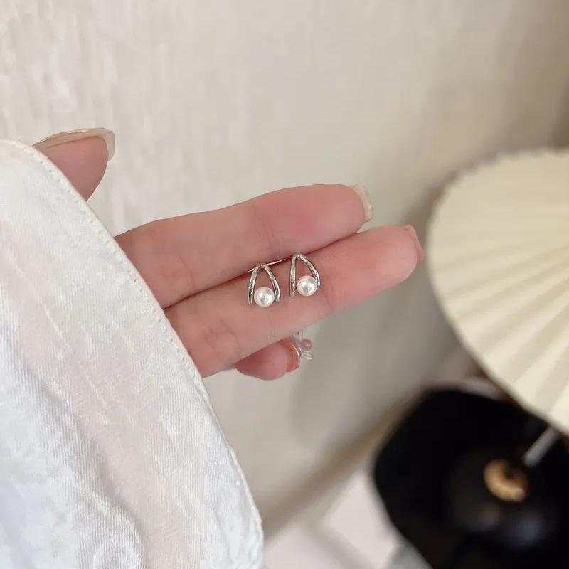 Elegant Small Pearl Water Drop Stud Earrings - Versatile, Delicate, and Stylish